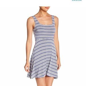 NWOT Socialite striped skater dress size L